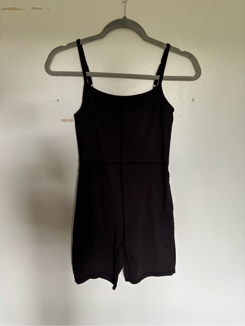Black Sleeveless Romper with Adjustable Straps